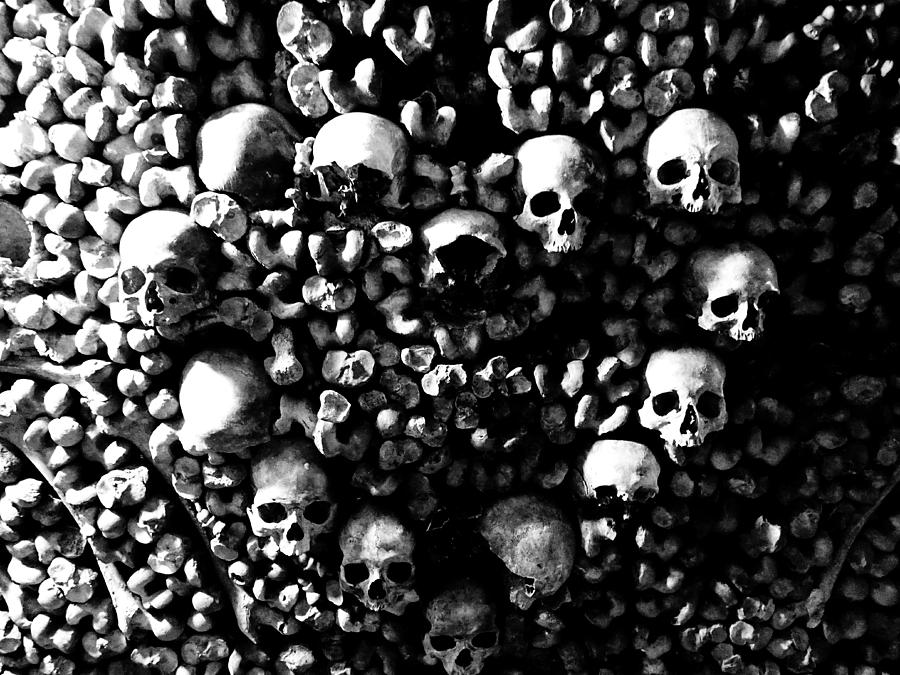 Skulls And Bones In The Catacombs Of Paris France Photograph by Rick Rosenshein