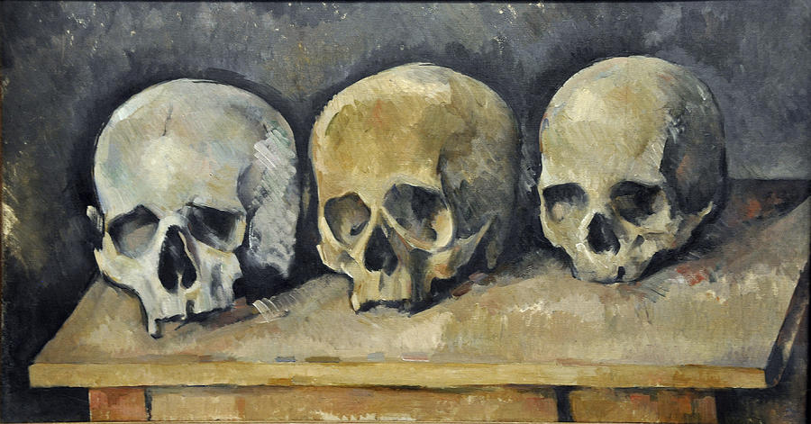 Skull Painting - Skulls by Paul  Cezanne