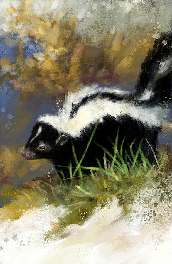 Skunk Digital Art by Arie Van der Wijst