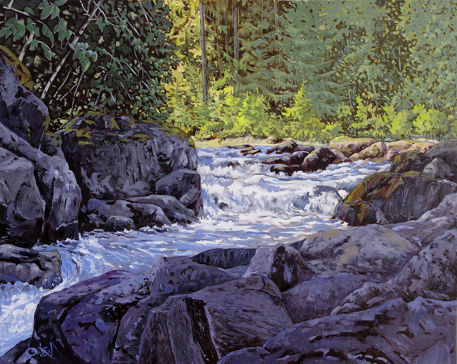 Skutz Falls Painting by Rob Owen