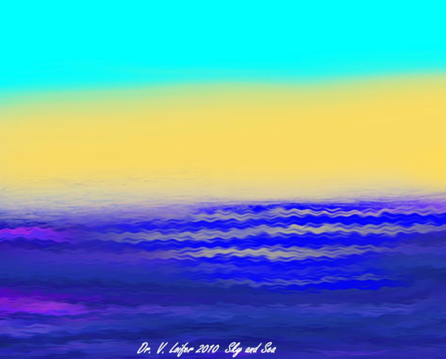 Sky and Sea Digital Art by Dr Loifer Vladimir