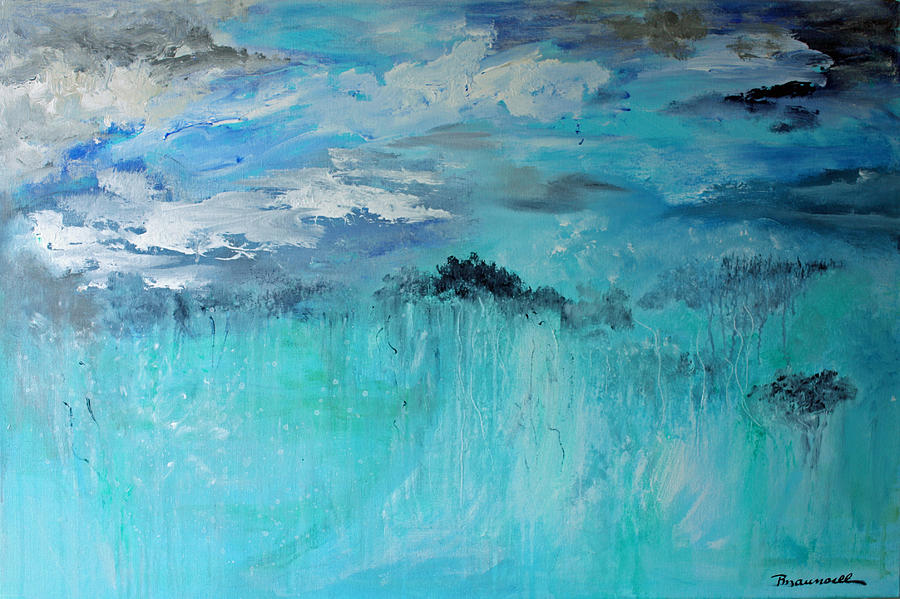 Sky and Sea Painting by Peggy Maunsell | Fine Art America