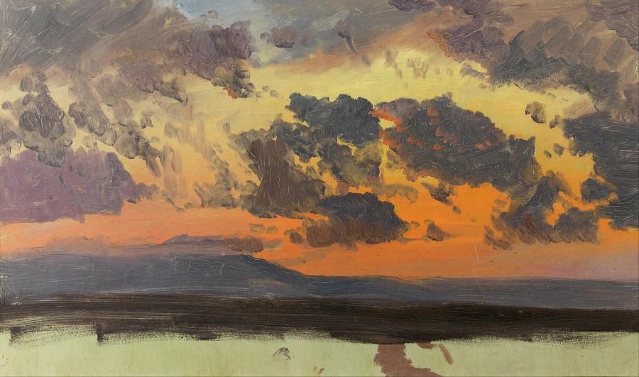 Frederic Edwin Church Painting - Sky at sunset. Jamaica. West Indies by Frederic Edwin Church