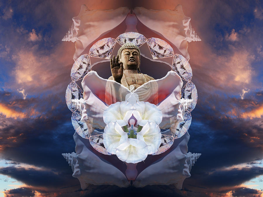 Sky Buddha Digital Art by Catherine Weser