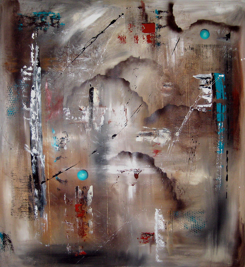 Sky City - Original abstract art by Fidostudio60 Painting by Tom Fedro
