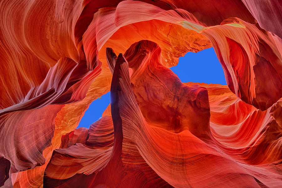 Sky Eyes in Antelope Canyon Photograph by Greg Norrell