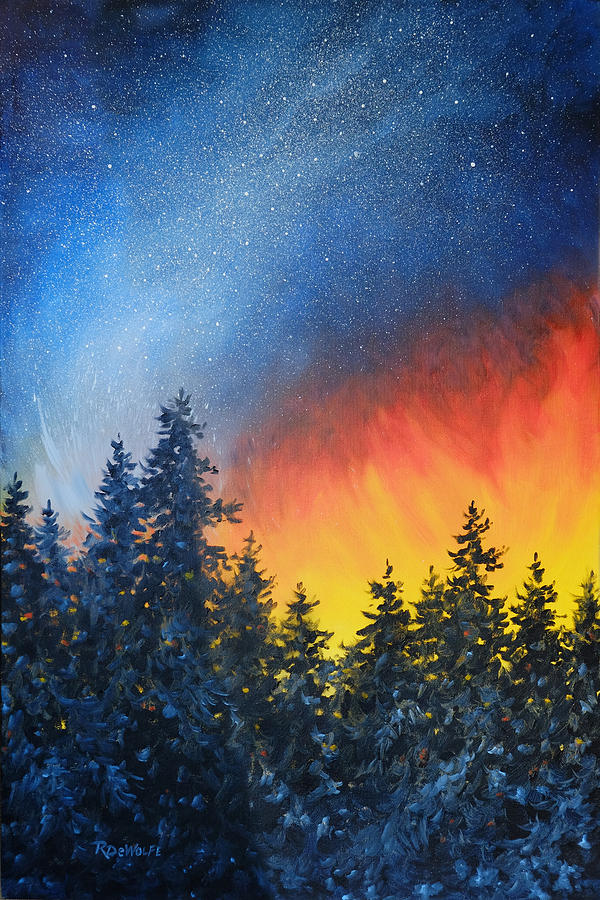 Sky Fire Painting by Richard De Wolfe