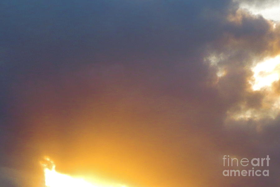 Sky full of dark clouds at Sunset Photograph by Robert Birkenes