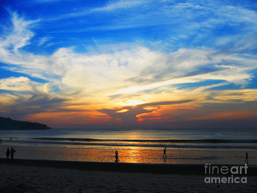 Sunset in Jimbaran Bay, Bali Photograph by Marguerita Tan