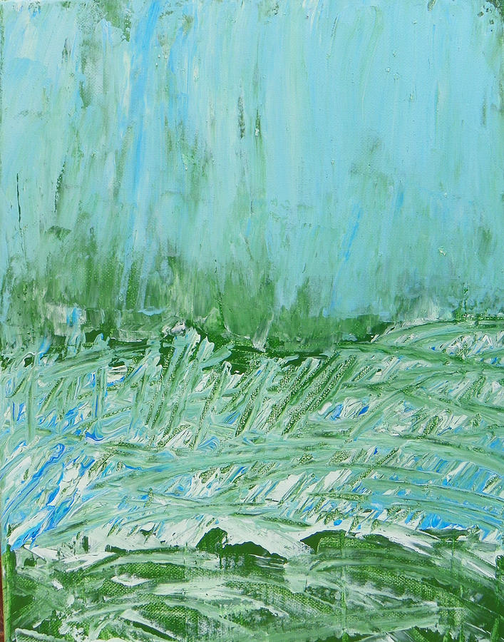 Sky in Wild Grasses Painting by Lenore Senior