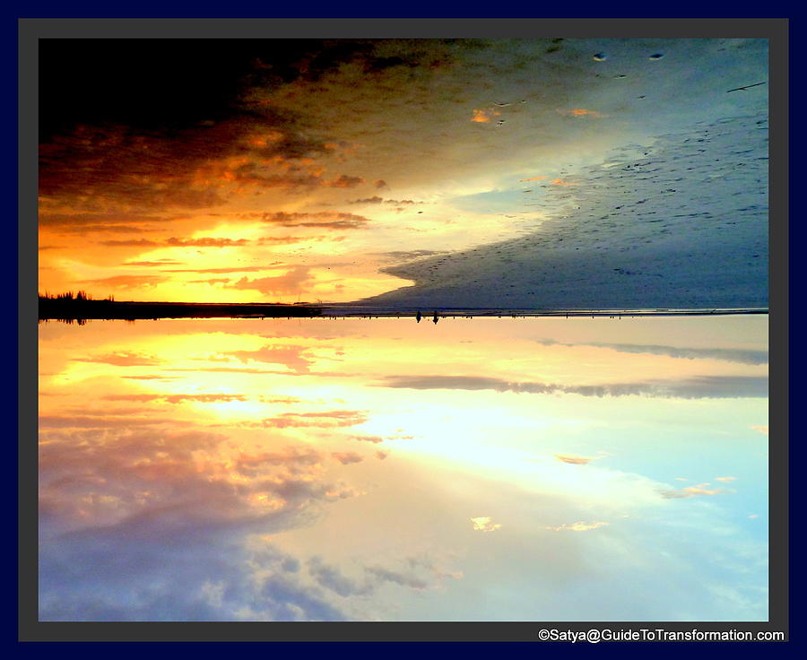Water Photograph - Sky Meets Water by Satya Winkelman Water Photograph - Sky Meets Water by Satya Winkelman