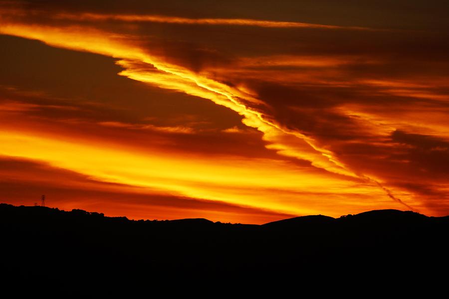 Sunset Photograph - Sky On Fire by Michael Courtney