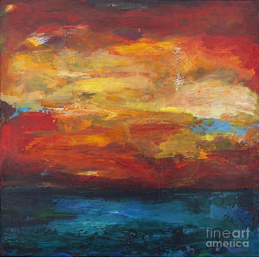 Abstract Painting - Sky on Water by Stella Levi