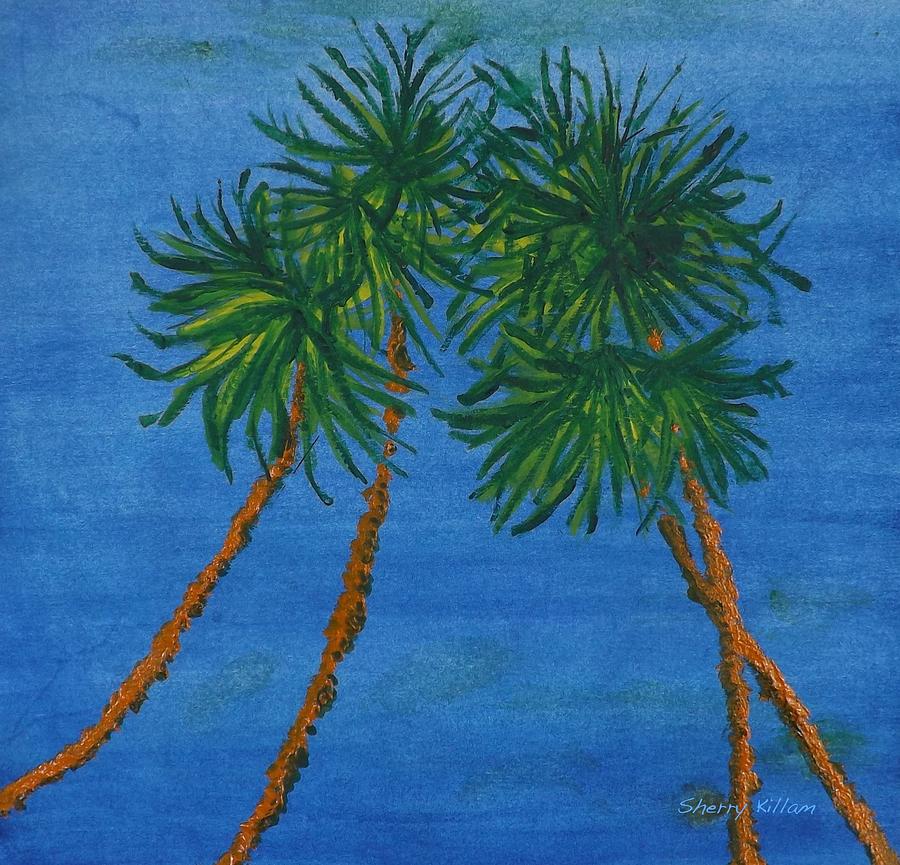 Sky Palms Painting by Sherry Killam