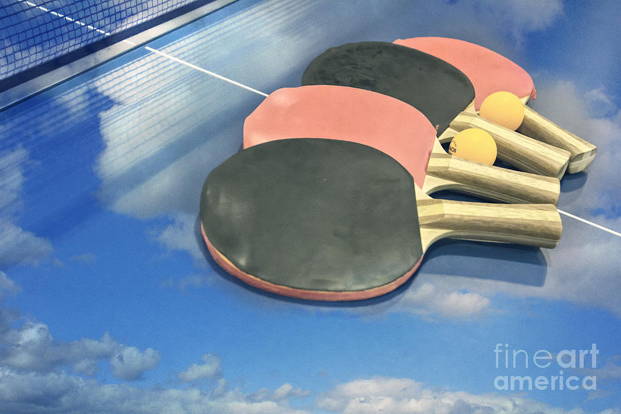 Sky Ping-pong Clouds Table Tennis Paddles Rackets Photograph by Beverly Claire Kaiya