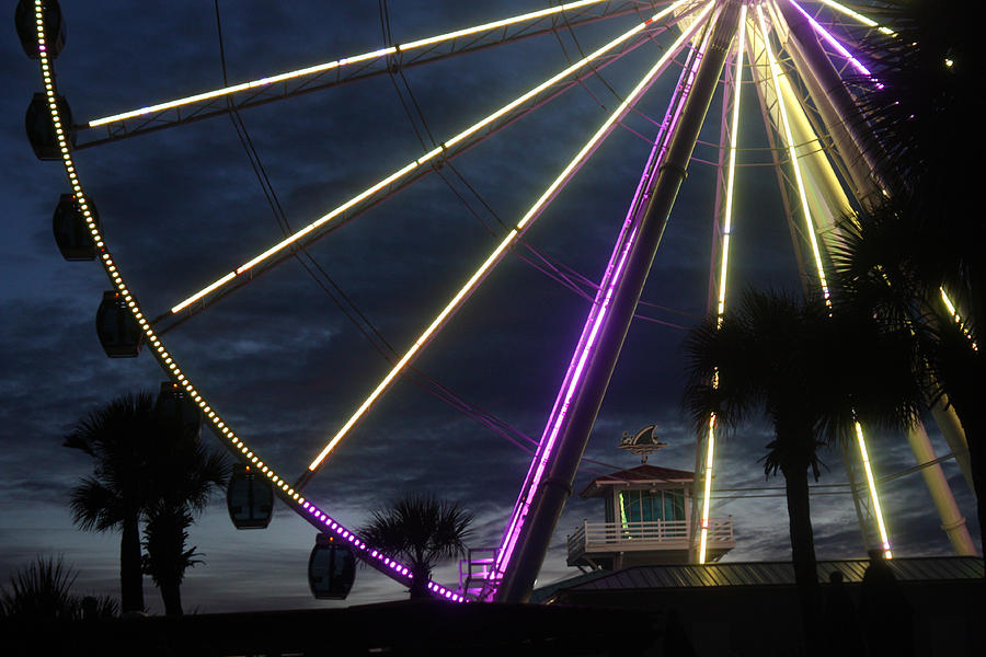 Carnival Photograph - Sky Wheel at Night by Kris Napier