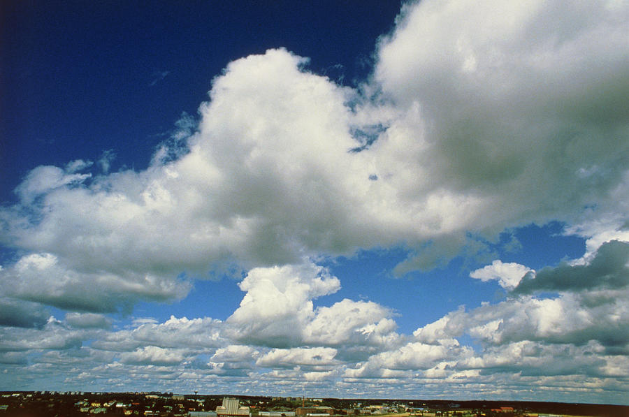 Sky With Fair-weather Cumulus Clouds Photograph by Pekka Parviainen/science Photo Library