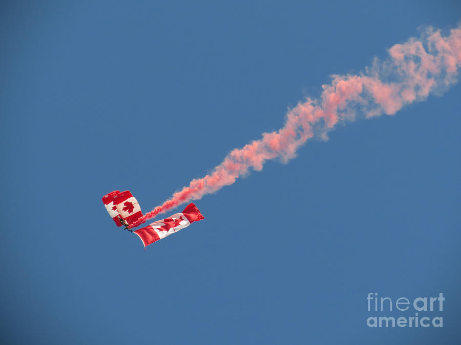 Flag Photograph - Skydivers #01 by Ausra Huntington nee Paulauskaite