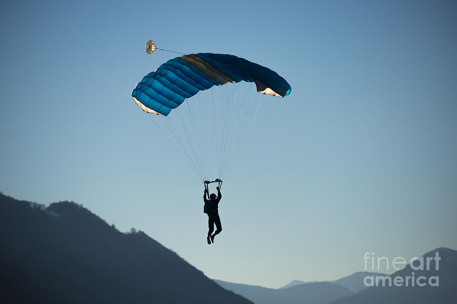Skydivers Photograph by Mats Silvan