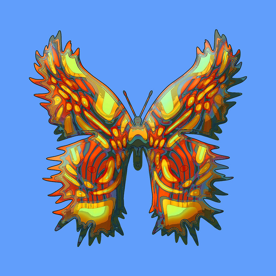 Skyfly Butterfly Digital Art by Deborah Runham
