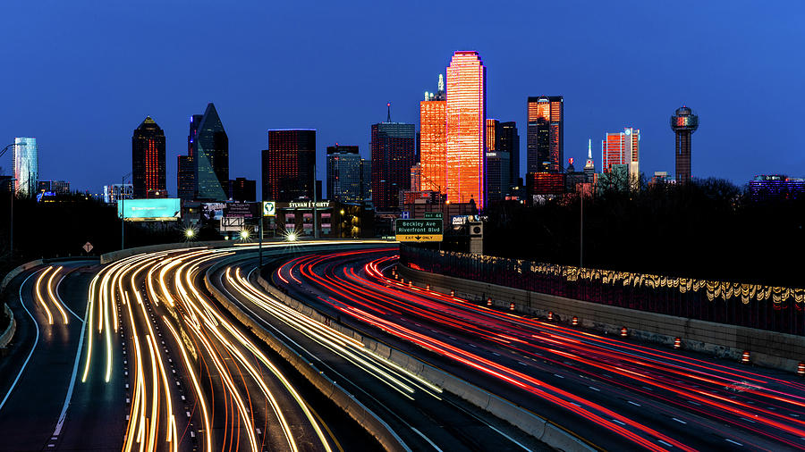 Skyline And Tom Landry Freeway Photograph By Panoramic Images 