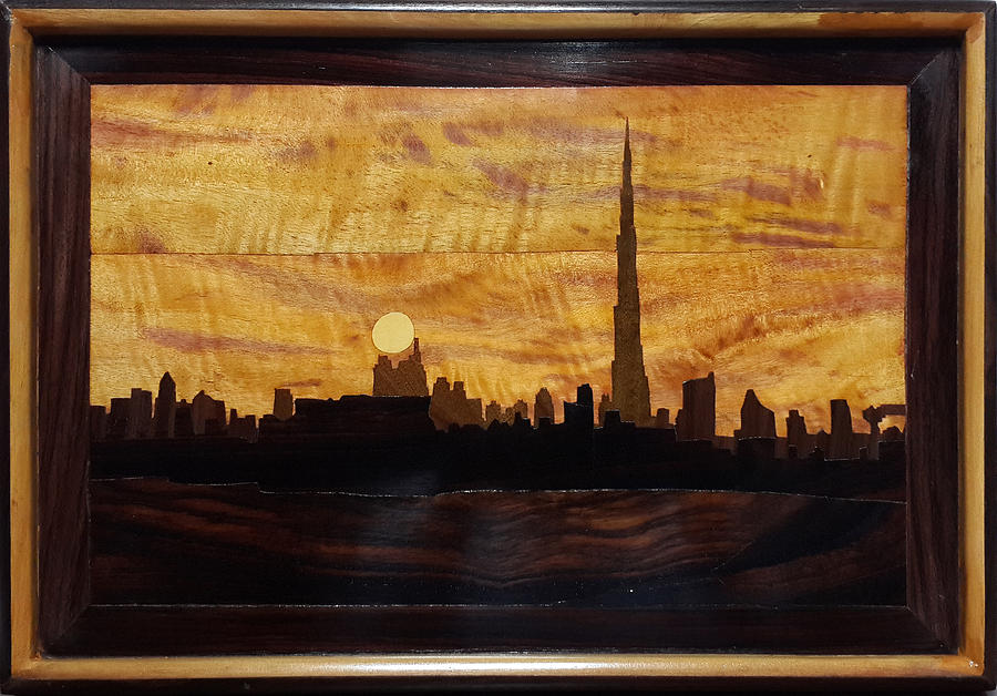Sunset Painting - Skyline by Art Tantra