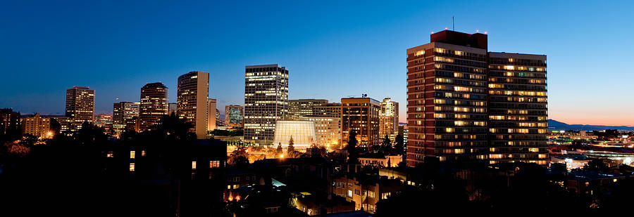 Skyline At Dusk, Oakland, California Photograph by Panoramic Images