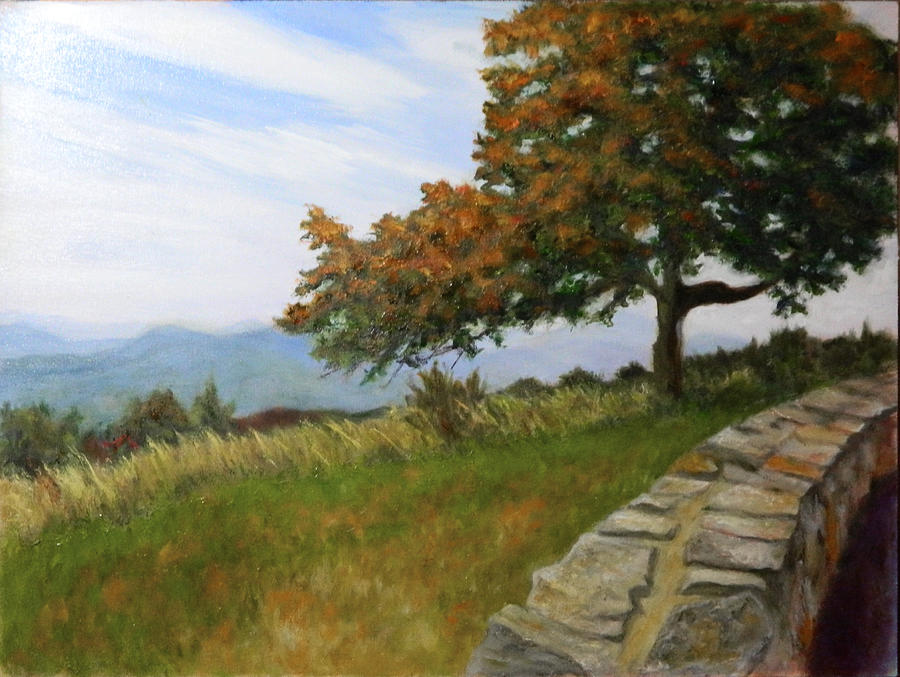 Skyline Drive Virginia Painting by Sandra Nardone
