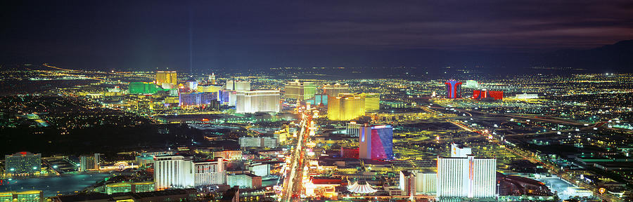 Architecture Photograph - Skyline, Las Vegas, Nevada, Usa by Panoramic Images