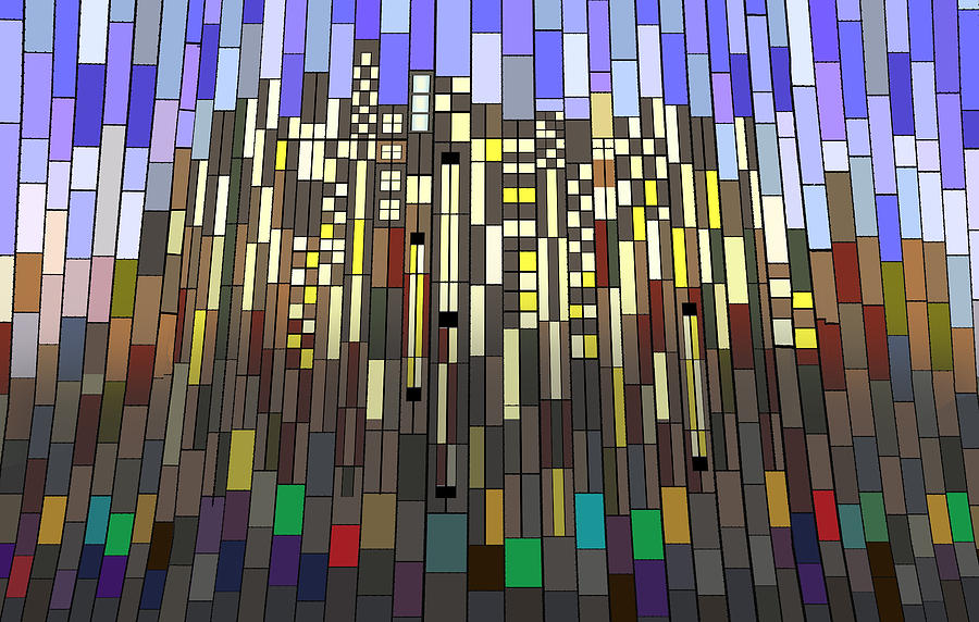 Skyline Mosaic Digital Art by Ginny Schmidt