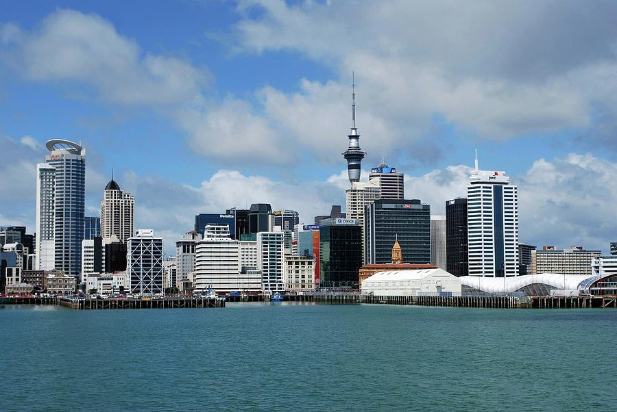 Skyline Of Downtown Auckland, Auckland Photograph by Lynn Seldon - Pixels