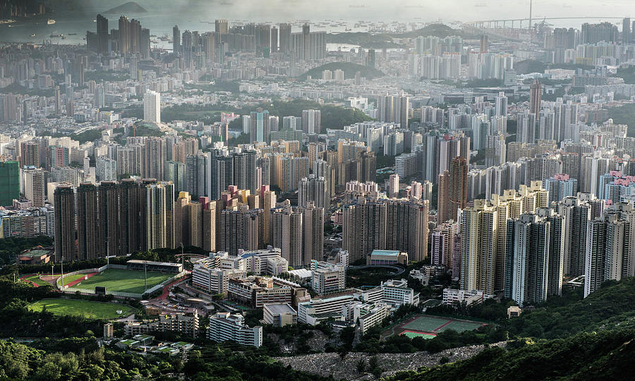 Skyline Of Kowloon Photograph by Steve Schechter - Spikesphotos.com