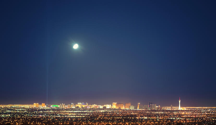 Las Vegas Photograph - Skyline Of Las Vegas Valley by Franckreporter