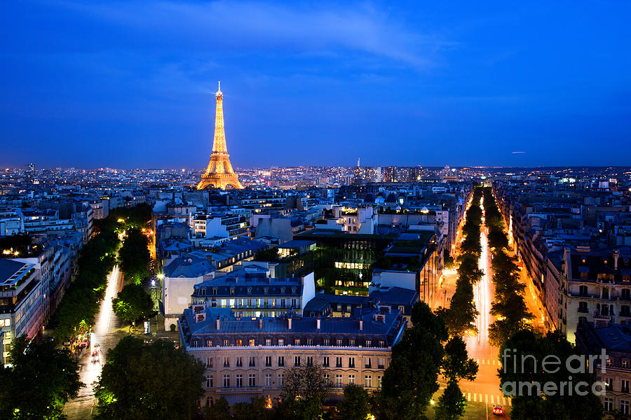 Skyline of Paris Photograph by Michal Bednarek