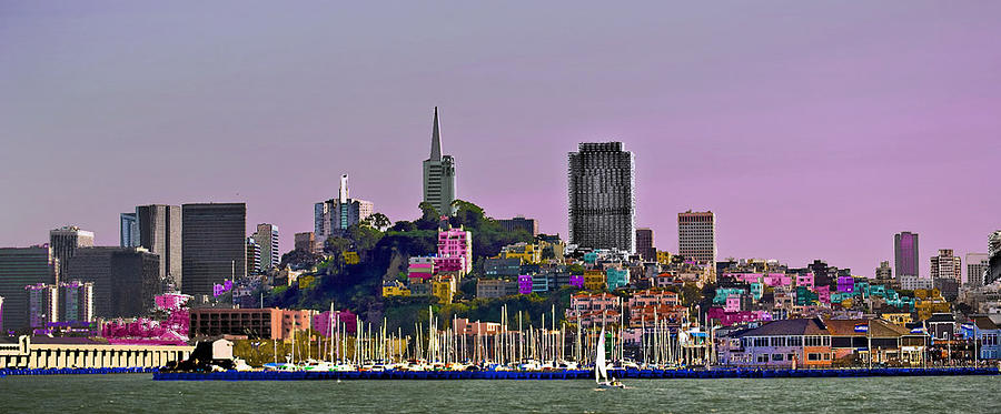 Skyline of San Fran in Abstract Photograph by Caroline Stella
