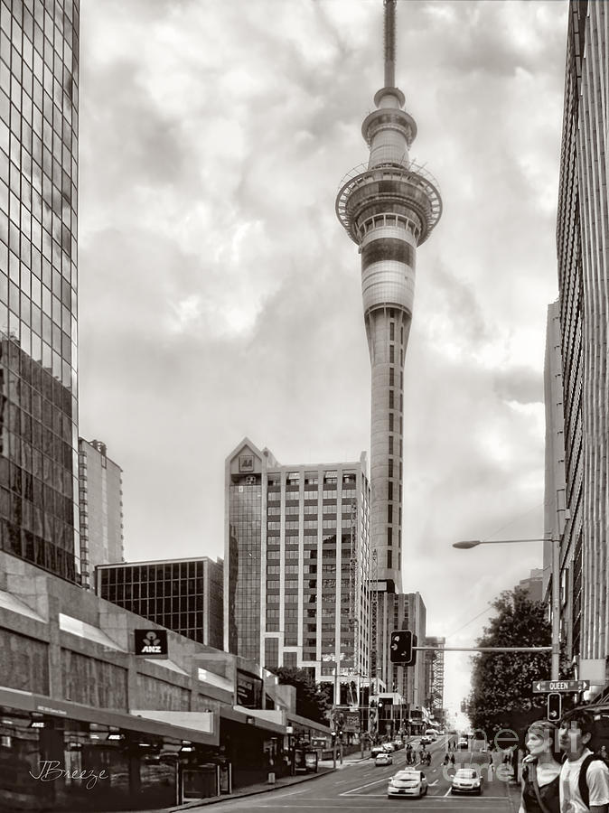 Sky Towers Queen St Couple.NZ Photograph by Jennie Breeze