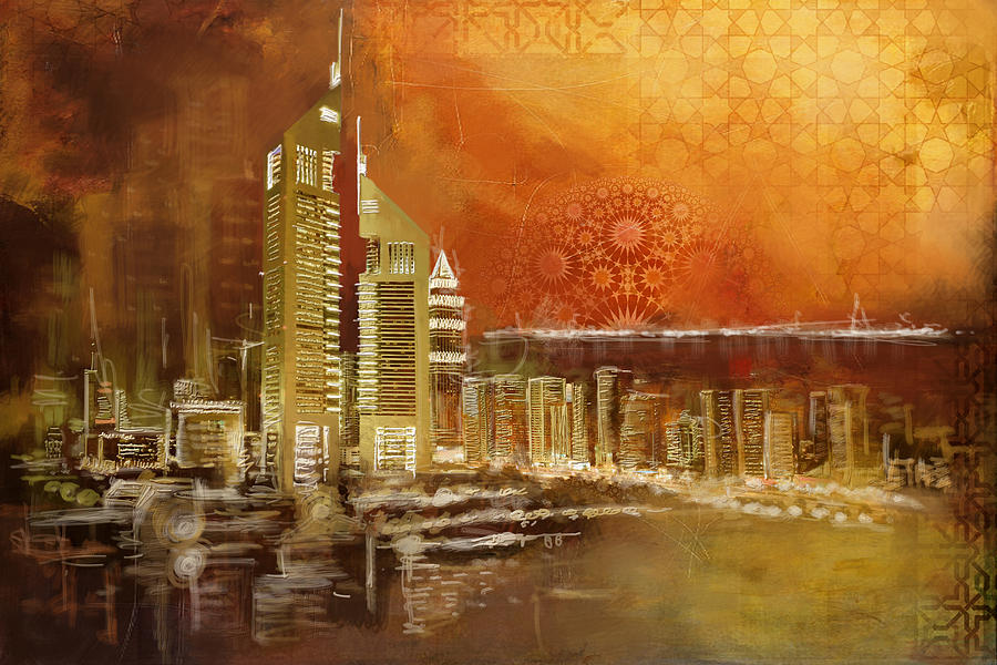 Skyline Painting - Skyline View  by Corporate Art Task Force