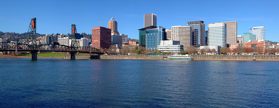 Architecture Photograph - Skylines At The Waterfront, Willamette by Panoramic Images