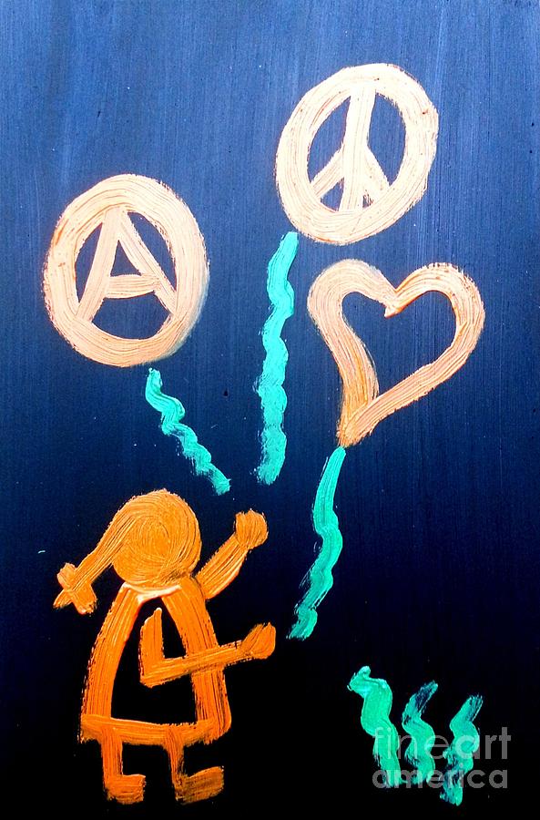 Freedom Painting - ...skynotes For Freedom... by Jutta Gabriel Freedom Painting - ...skynotes For Freedom... by Jutta Gabriel