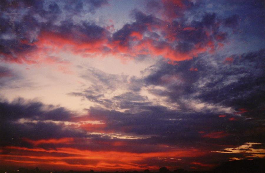 Sunset Photograph - Skys Afire by Jacquelyn Roberts