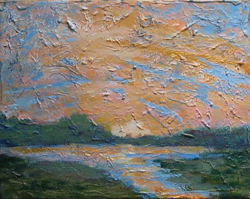 Skyscape 3 Painting by Edy Ottesen