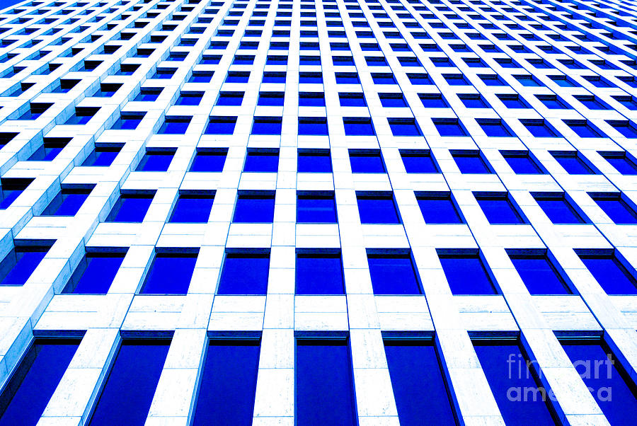 Abstract Cityscape Photograph - Skyscraper Blues by Thomas Carroll