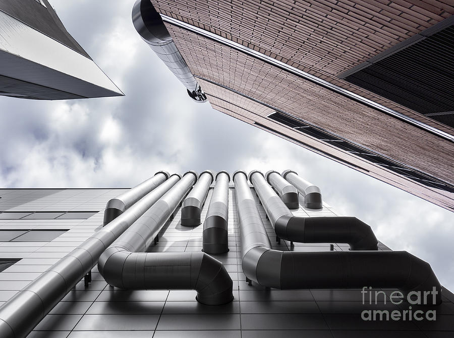 Architecture Photograph - Skyscraper vent pipes by Jaak Nilson
