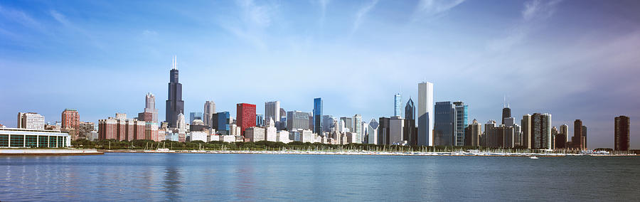 Skyscrapers At The Waterfront, Chicago Photograph by Panoramic Images