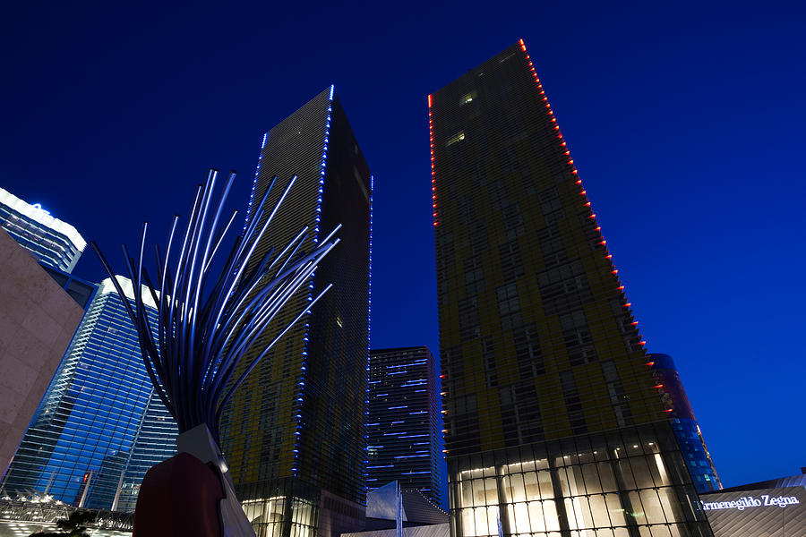 Las Vegas Photograph - Skyscrapers In A City, Citycenter Las by Panoramic Images