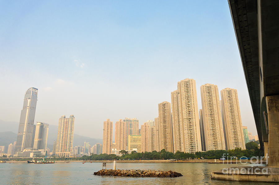Hong Kong Photograph - Skyscrapers in Hong Kong by David Hill