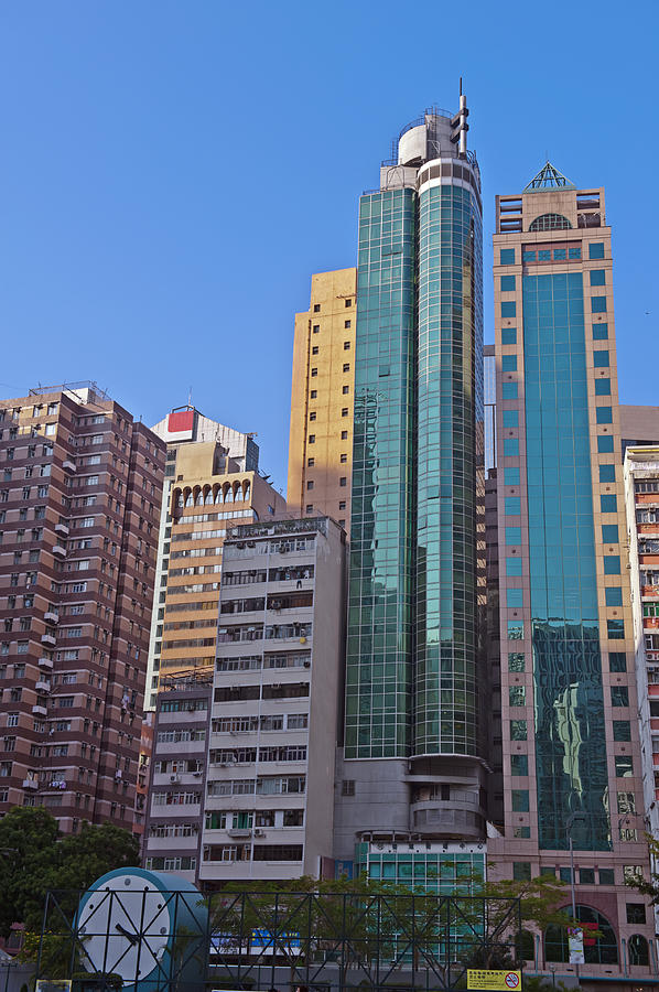 Skyscrapers in Hong Kong Photograph by Marek Poplawski
