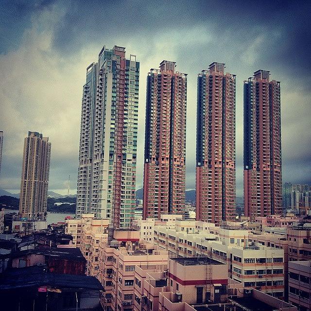 City Photograph - Skyscrapers In Hong Kong. #skyscraper by Sourav Saha