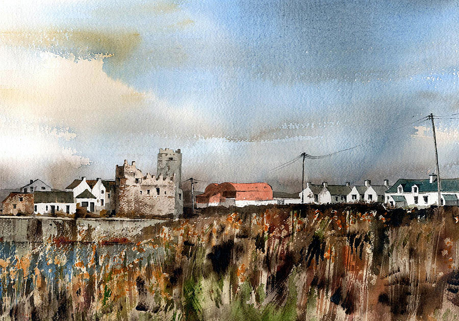 WEXFORD  Slade Village  Painting by Val Byrne