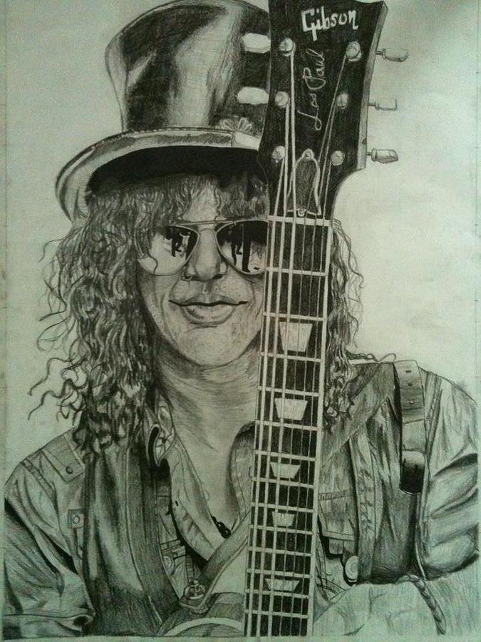 Slash Portrait Drawing By Chris Smith - Fine Art America